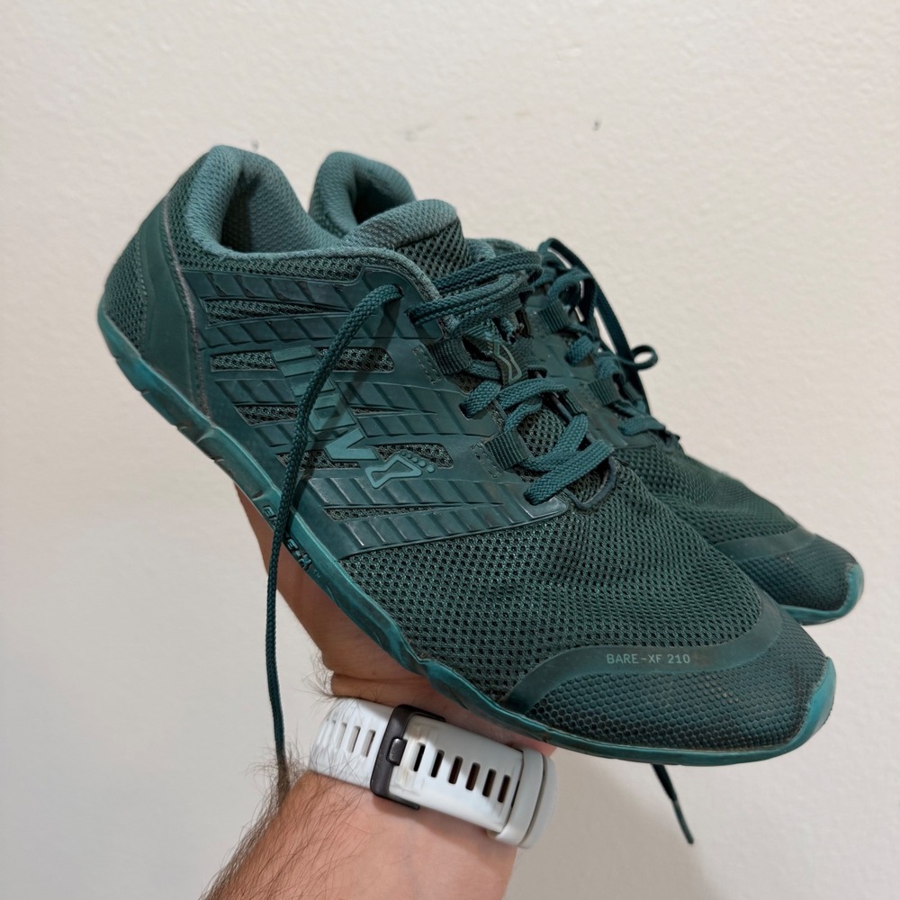 Inov-8 Bare-XF 210 Mens Minimalist Zero Drop Training Shoes Teal Green Size 10.5